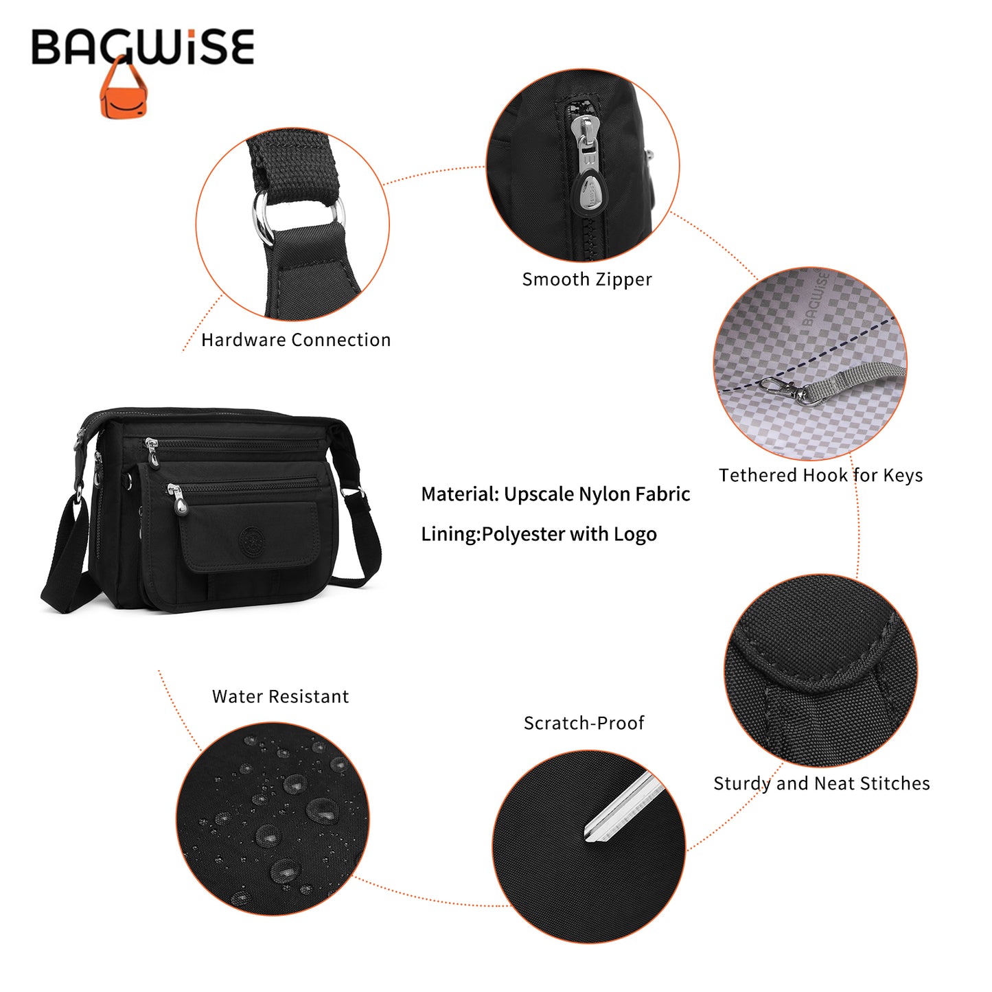 BAGWISE Crossbody Shoulder Bag - 3005