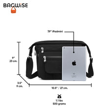 Crinkle Nylon Crossbody Shoulder Bag – Lightweight Water Repellent Unisex Sling Bag