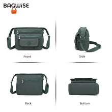 Crinkle Nylon Crossbody Shoulder Bag – Lightweight Water Repellent Unisex Sling Bag