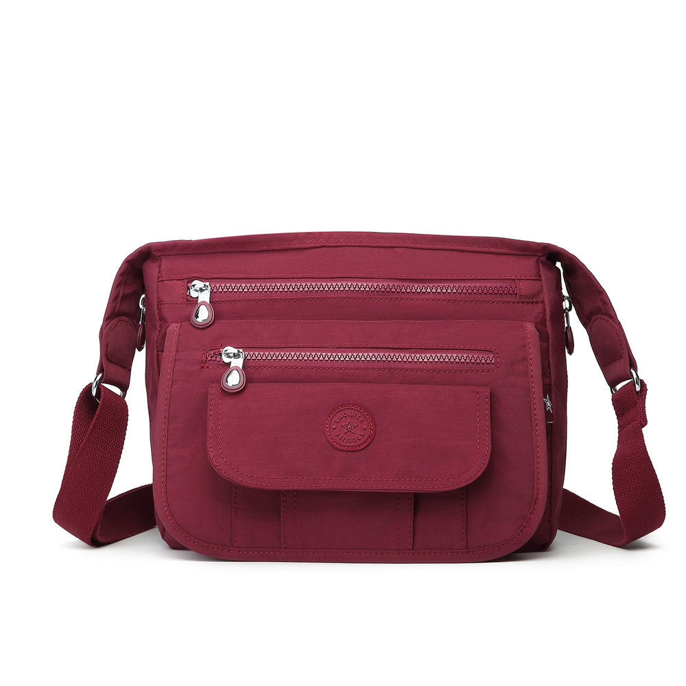 Crinkle Nylon Crossbody Shoulder Bag – Lightweight Water Repellent Unisex Sling Bag