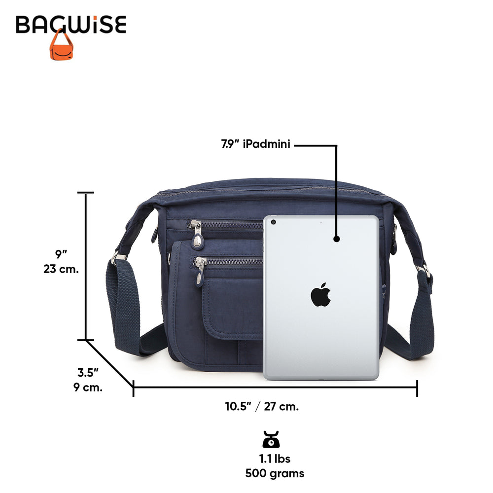 Crinkle Nylon Crossbody Shoulder Bag – Lightweight Water Repellent Unisex Sling Bag