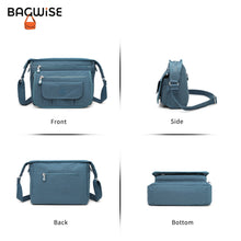 Crinkle Nylon Crossbody Shoulder Bag – Lightweight Water Repellent Unisex Sling Bag