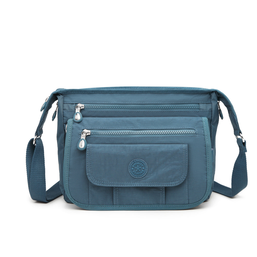 Crinkle Nylon Crossbody Shoulder Bag – Lightweight Water Repellent Unisex Sling Bag