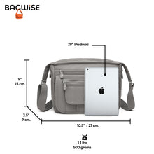 Crinkle Nylon Crossbody Shoulder Bag – Lightweight Water Repellent Unisex Sling Bag
