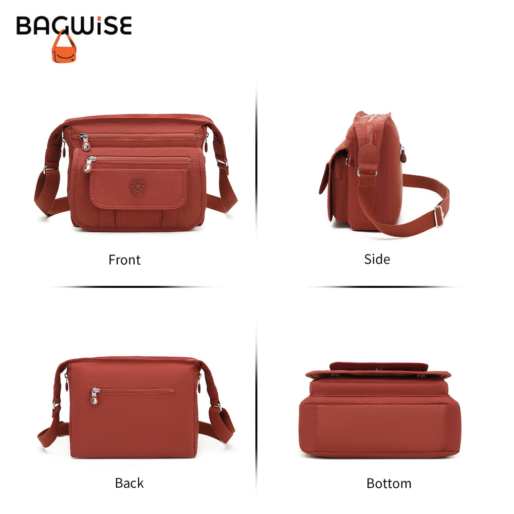 Crinkle Nylon Crossbody Shoulder Bag – Lightweight Water Repellent Unisex Sling Bag