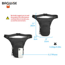 Motorcycle Leg Bag – Hip Bag Unisex – Cycling Thigh Bag Black