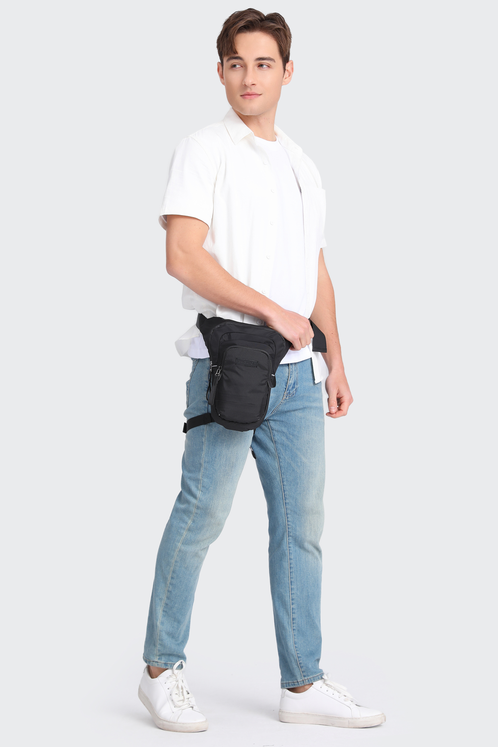 Motorcycle Leg Bag – Hip Bag Unisex – Cycling Thigh Bag Black