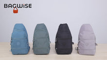 Crinkle Nylon Crossbody Sling Bag – Water Repellent Anti-Theft Unisex Shoulder Bag 3051 Black – Bagwise